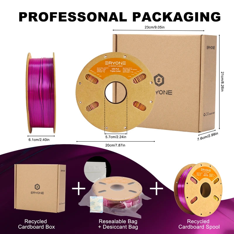 Multi-Color Silk PLA 3D Printer Filament 10kg Spool for FDM Printing