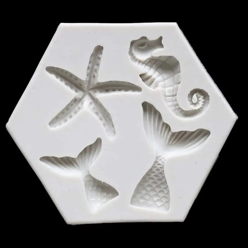 Liquid Silicone Fish and Sea Life Mold for DIY Baking and Crafts