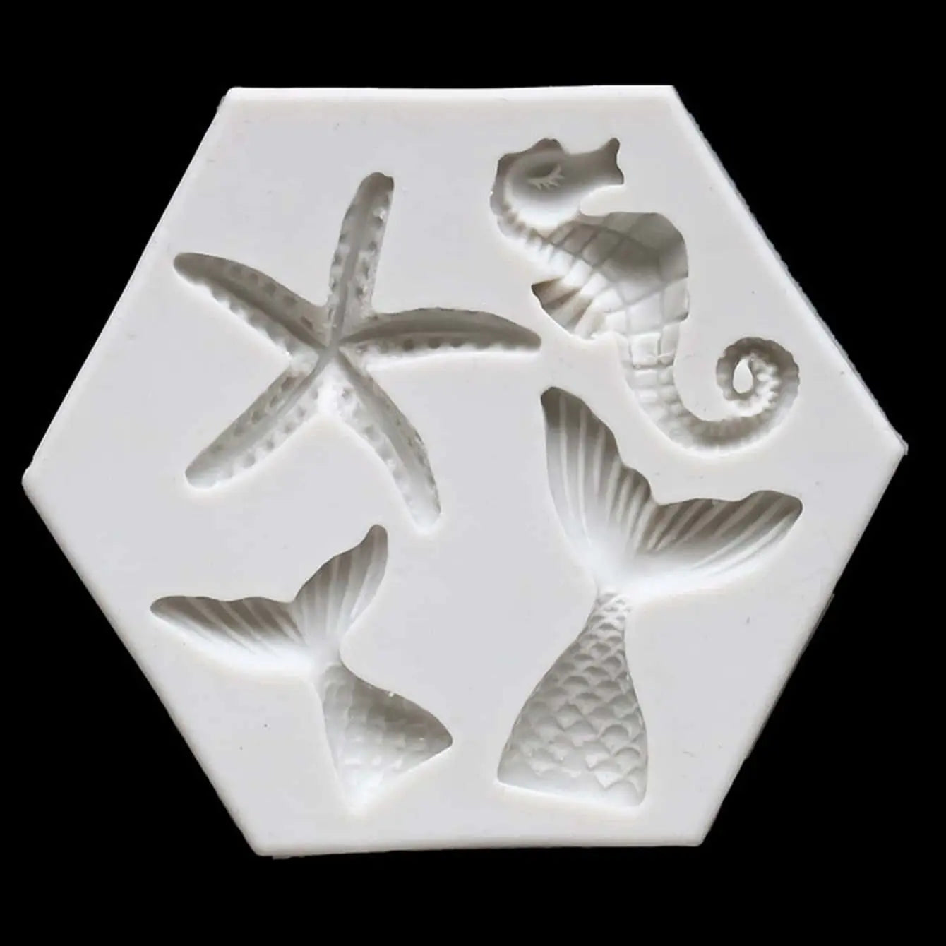 Liquid Silicone Fish and Sea Life Mold for DIY Baking and Crafts
