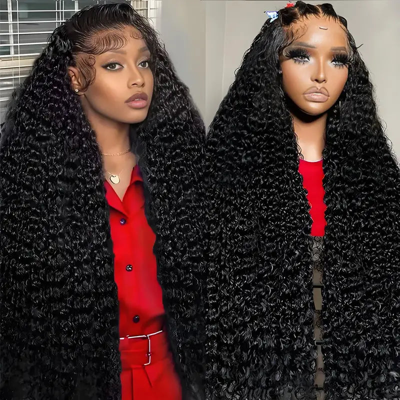 Deep Wave Lace Front Wigs 13x4 13x6 Water Wave Human Hair Wigs - Multiple Sizes & Densities