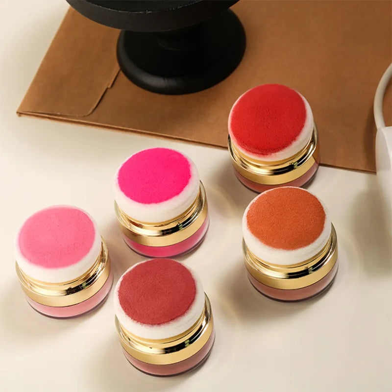 Vegan Air Cushion Blush Powder with Mirror & Sponge Puff - Custom Logo Wholesale