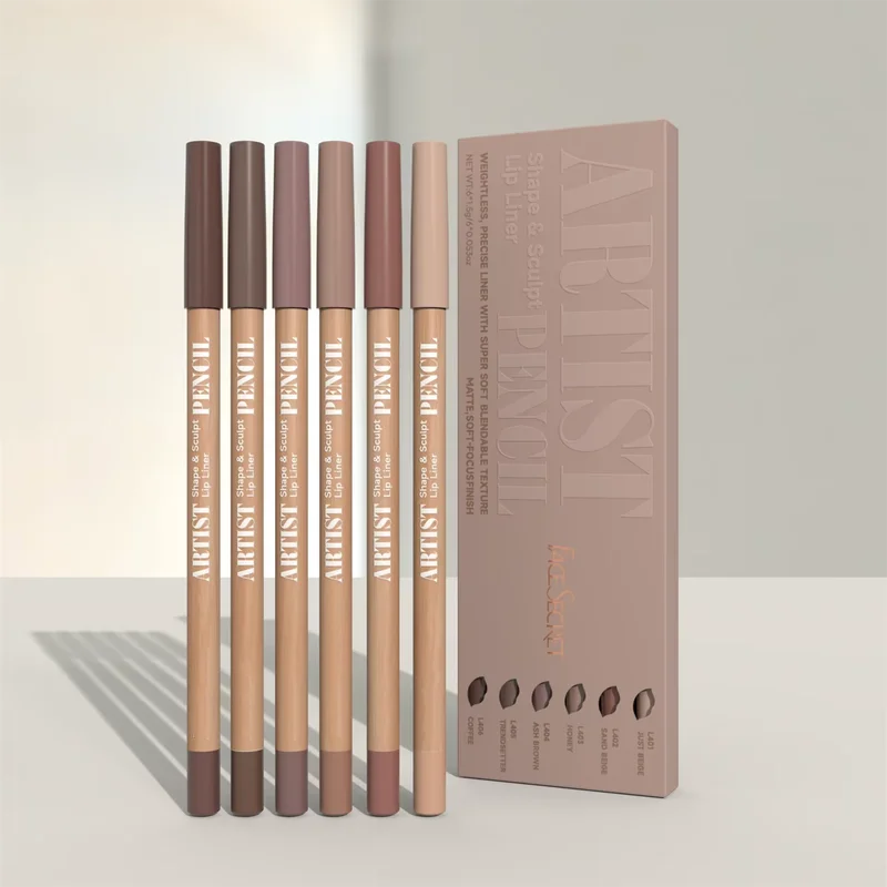 Lip Liner Pencil Set - Precise, Soft Blendable Matte Shades for Lip Makeup