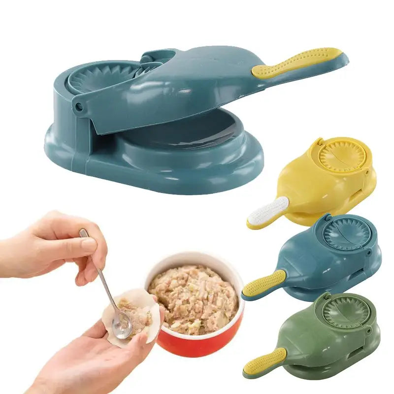2-in-1 Dumpling Maker Kit - Dough Wrapper Presser for Ravioli & Empanadas
