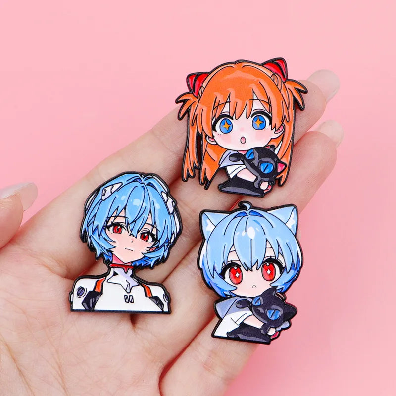 Cute Cartoon Boys Girls Enamel Pins Brooches for Backpack Clothing Accessories