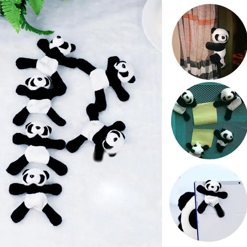 Cute Panda Refrigerator Magnet Plush Home Decor Souvenir
