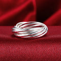 Sterling Silver Five Circles Ring for Women - Elegant Jewelry Gift