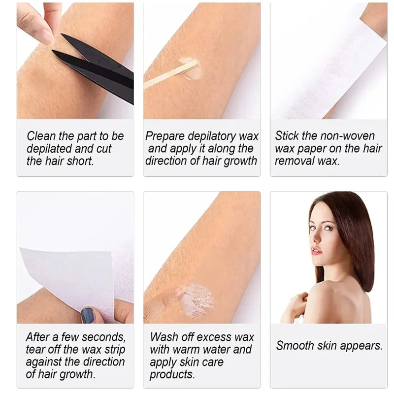 Nonwoven Body Wax Paper Rolls for Hair Removal - 50m & 100m High-Quality Strips