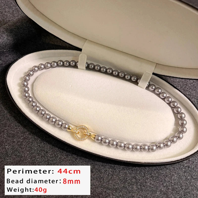Elegant Micro Set Zircon Pearl Charm Bracelets for Women - Multiple Colors