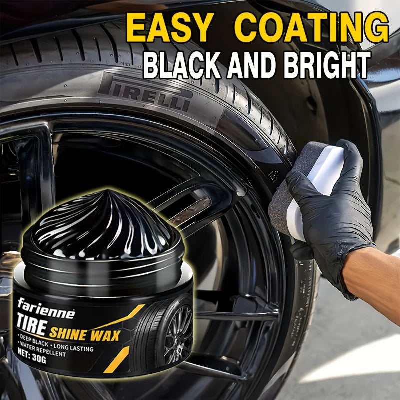 Car Tire Gloss Black Wax - Long Lasting Shine & Protective Coating