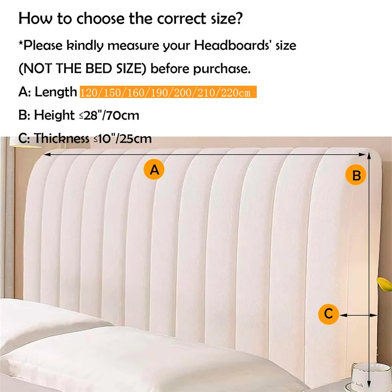 Stretch Velvet Queen Size Headboard Cover Dustproof Slipcover Bed Frame Protector