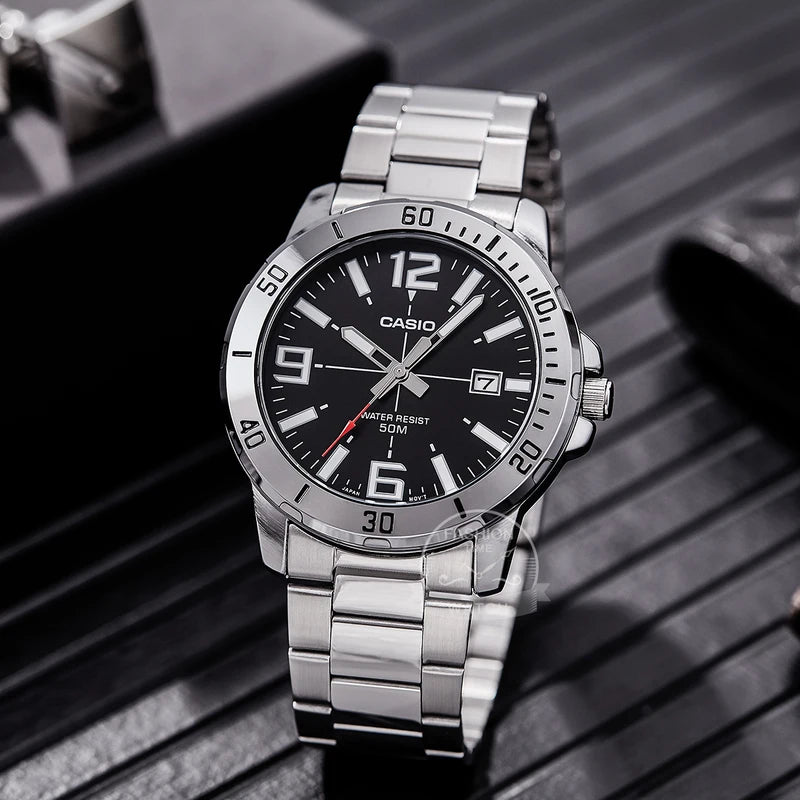 Men's Stainless Steel Business Watch with Bracelet - Casual and Formal Style