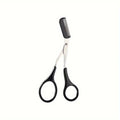 Stainless Steel Eyebrow Scissors with Comb Precision Grooming Tool for Face Care
