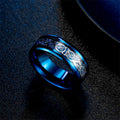 Men's Tungsten Celtic Dragon Wedding Band - Stainless Steel Ring with Optional Colors & Sizes