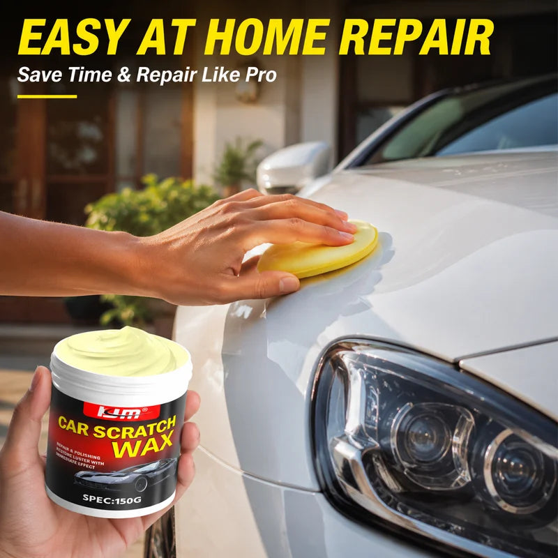 Car Scratch Remover Polish with Deep Gloss Restorer Wax - Instant Shine & Micro-Scratch Filling