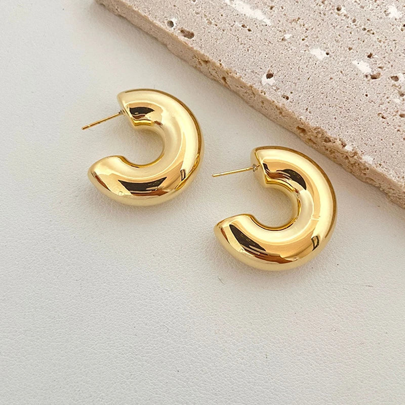 Fake Ear Cuff Double Circle Faux Earrings for Women & Men – Vintage Hiphop Jewelry