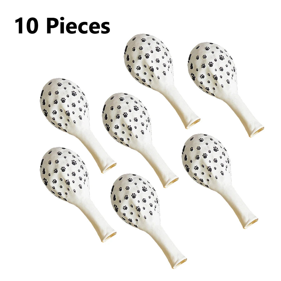 12-Inch Latex Balloons for Party Decorations - Dog Paw Print Design, 10/20/50 Pieces