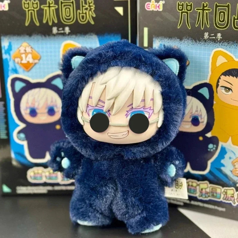 Jujutsu Kaisen Plush Blind Box Mini Vinyl Figures with Cat-Ear Collectible Set