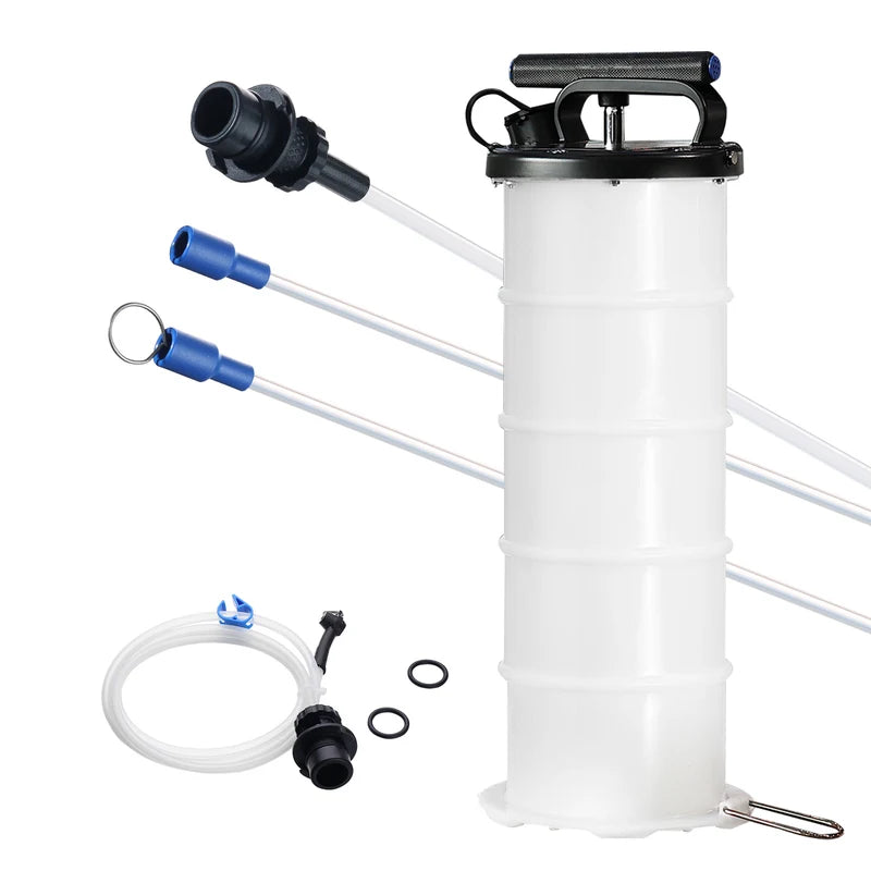 Manual Car Brake Fluid Extractor Pump with Hoses - 6.5L Oil Change Kit