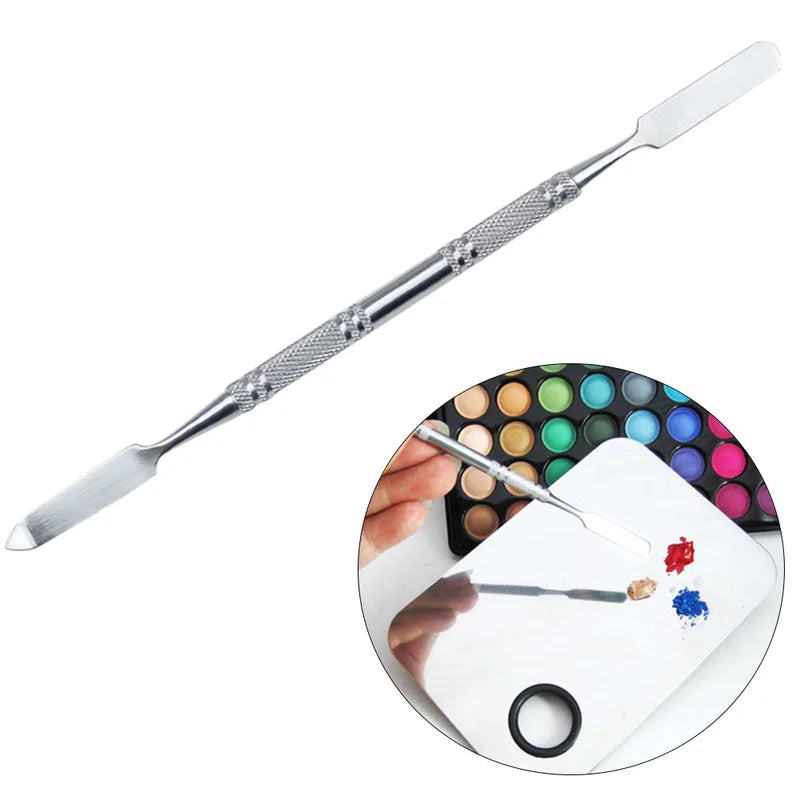 Stainless Steel Makeup Mixing Spatula - Professional Nail & Eye Shadow Tool