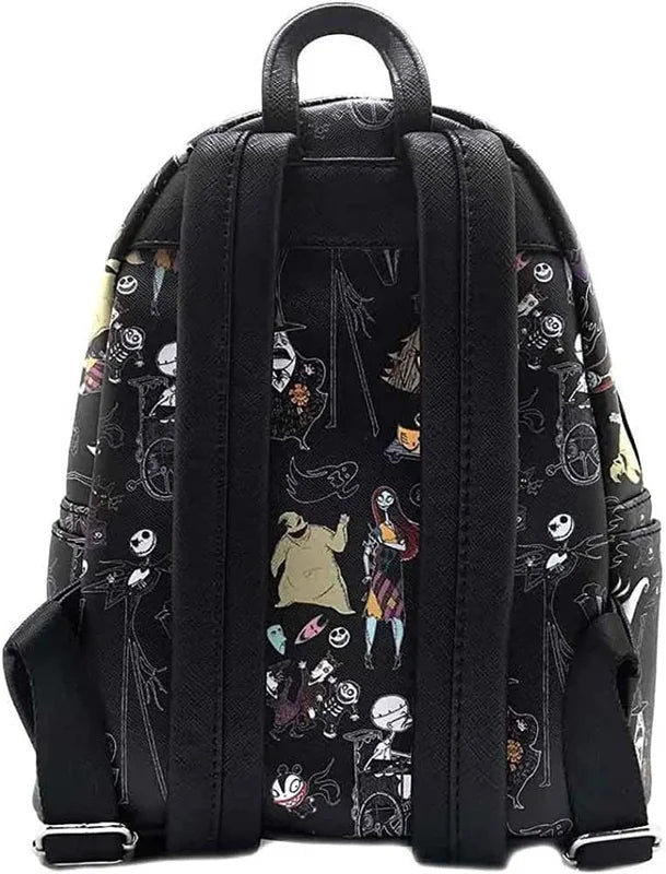 Nightmare Before Christmas Mini Backpack PU Leather Fashion Bag for Women Christmas Gifts