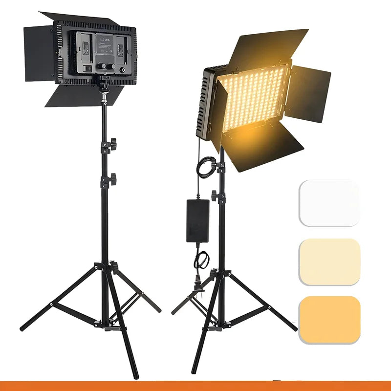 Dimmable LED Video Studio Light for Live Streaming Photography & Recording