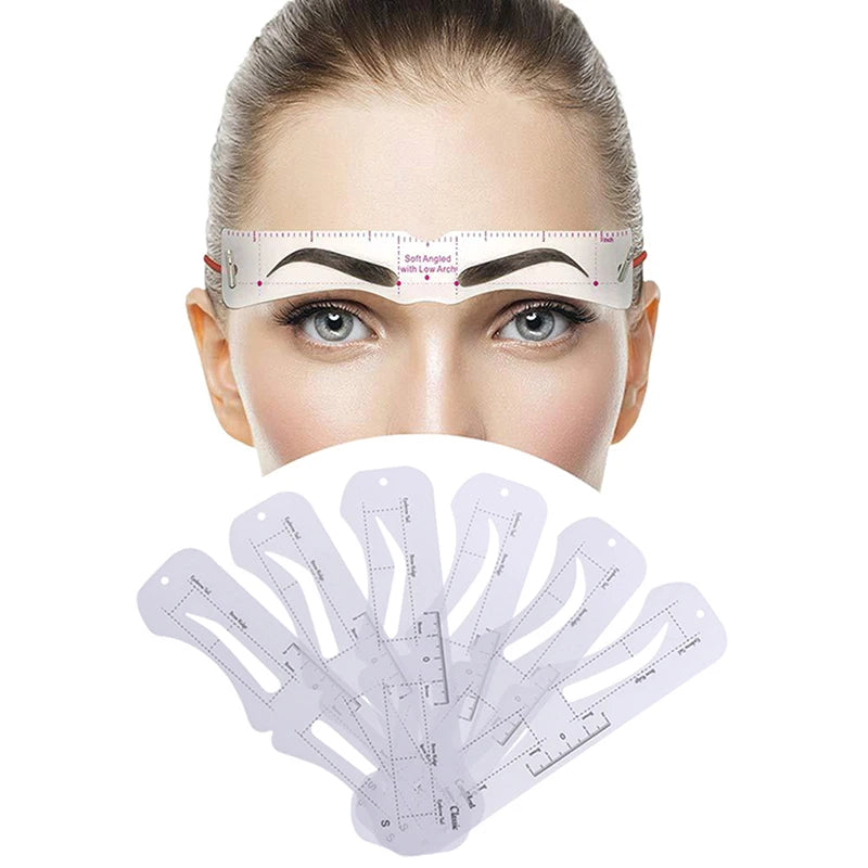 Reusable Eyebrow Shaping Templates Set - 6PCS Cosmetic Makeup Tools