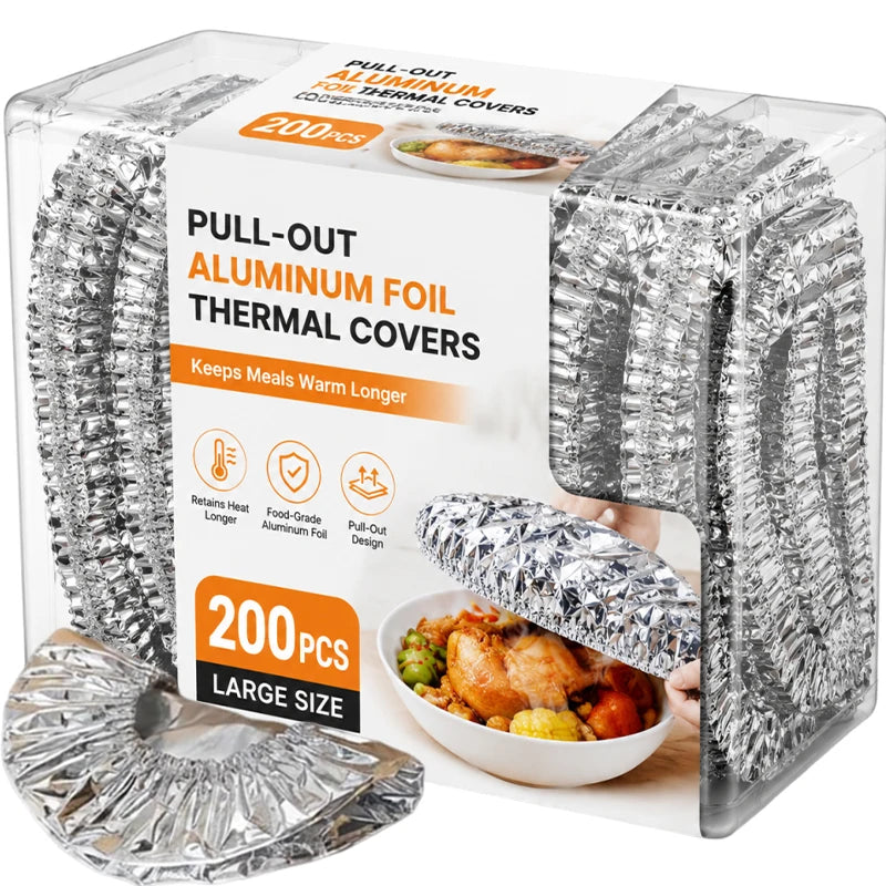 Disposable Food Covers with Elastic Edges - Food Wraps for Bowls & Plates, Pack of 10-200