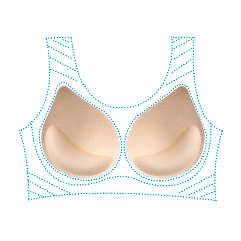 Thick Sponge Bra Pads - Push Up, Removable Inserts for Lingerie & Swimsuits