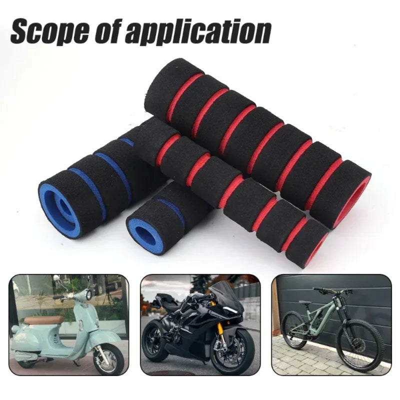 Motorcycle Handlebar Grips Anti-Slip Soft Sponge Brake Cover for Bikes & E-Bikes
