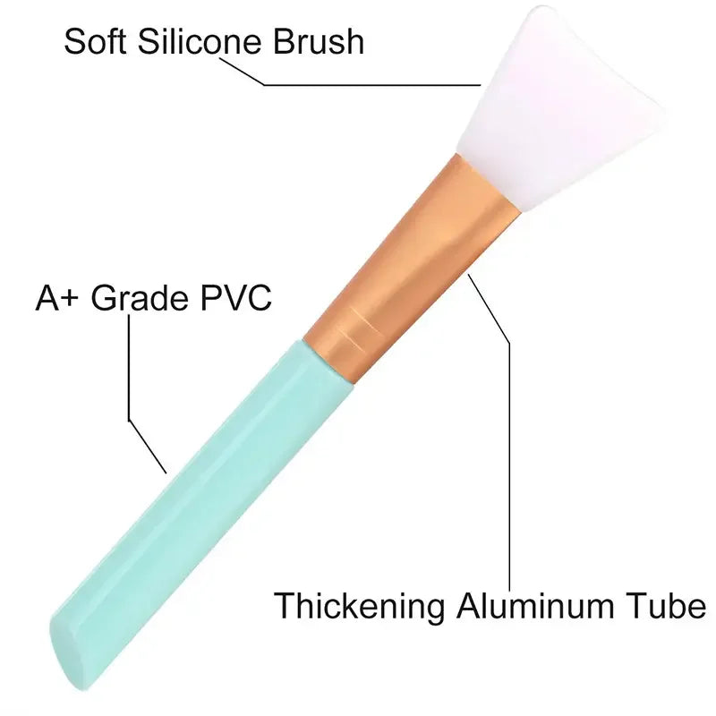 Silicone Facial Mask Brush Set - Gentle, Soft, Suitable for All Skin Types