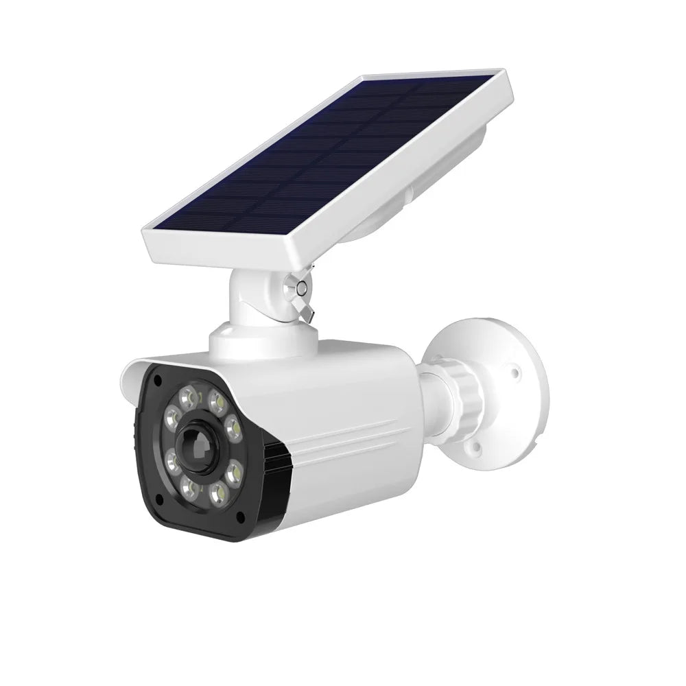 Solar Waterproof Dummy Security Camera with Flood Lights - Motion Activated