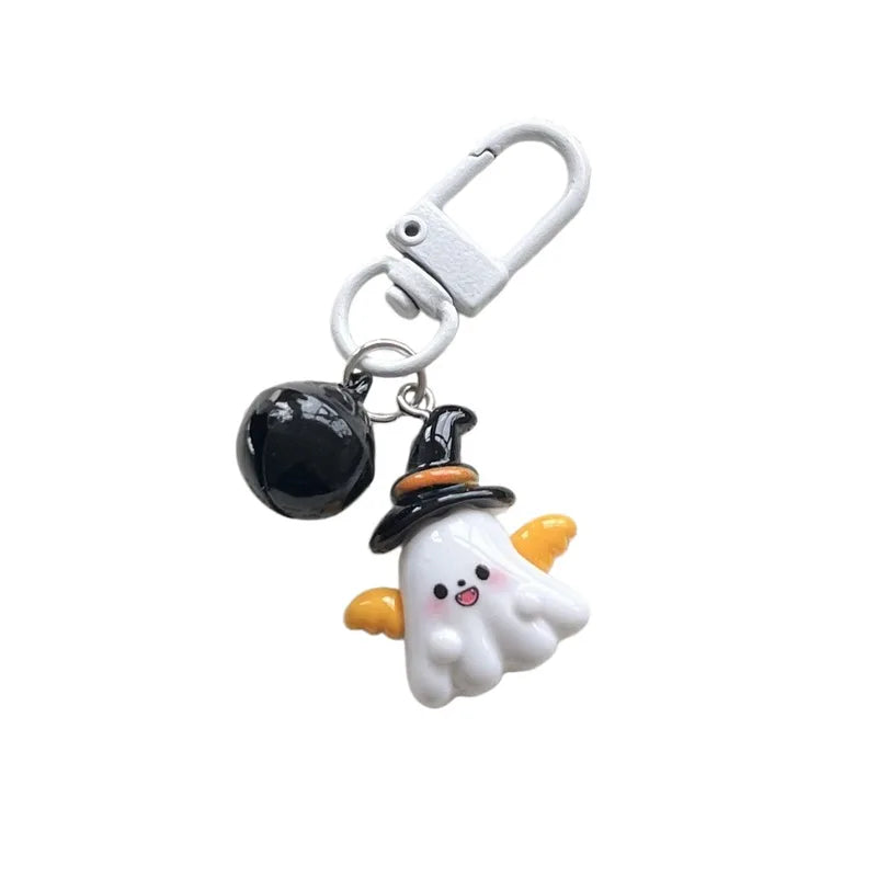 Halloween Keychain Pendant Set - Spooky Ghost Trickster Party Favors Bulk