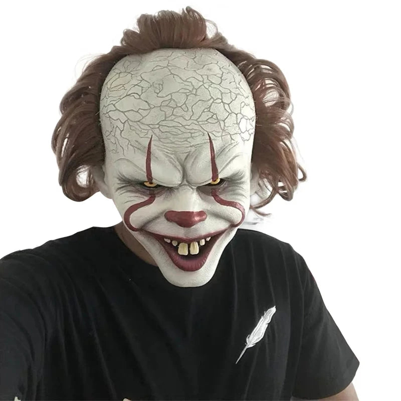 Horror Pennywise Joker Clown Latex Mask for Cosplay Halloween Party Props