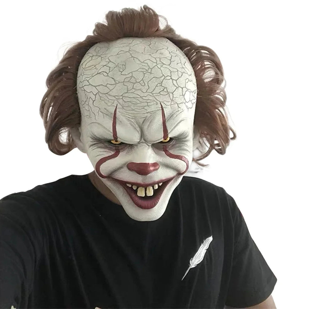 Horror Pennywise Joker Clown Latex Mask for Cosplay Halloween Party Props