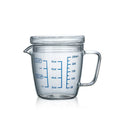 250/500ml Glass Measuring Cup with Lid - High-Temperature Microwave Safe