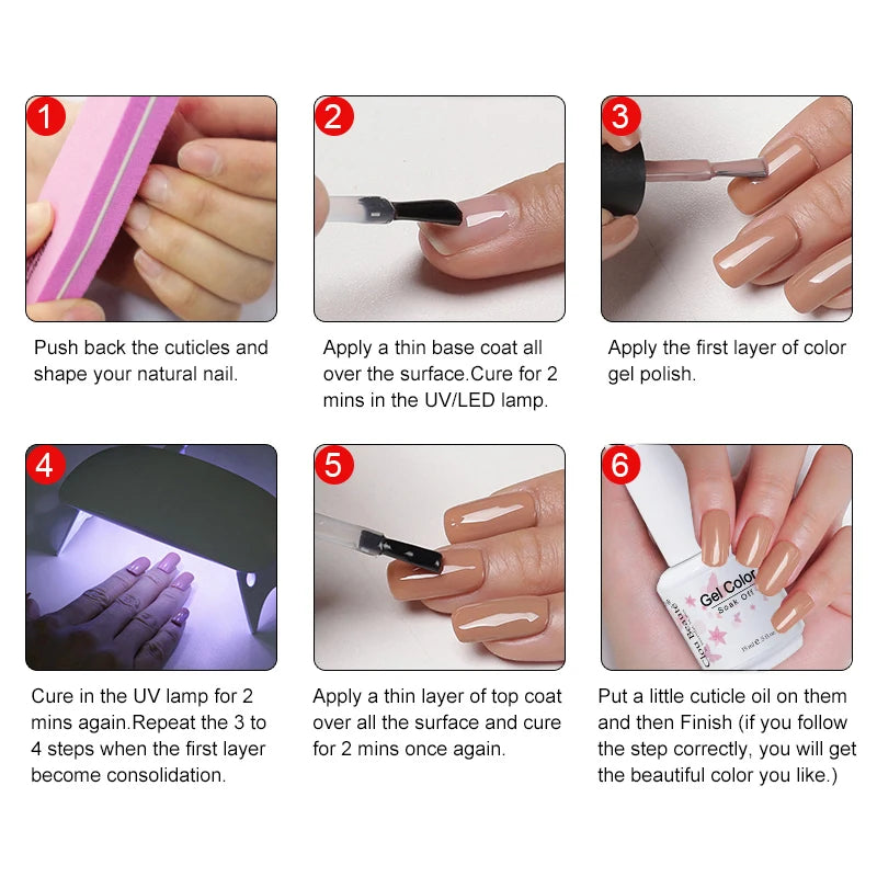 Gel Nail Polish 15ml Semi-Permanent UV & LED Nail Art Varnish - Hypoallergenic, TPO Free