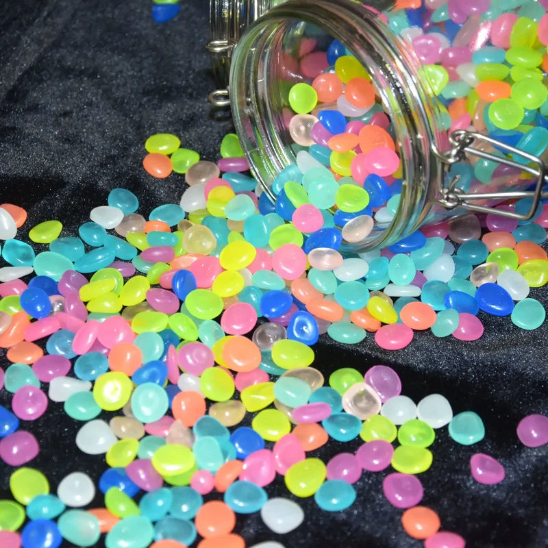 Luminous Garden Pebbles - Glow in the Dark Rock Set for Aquarium, Pathway & Decoration