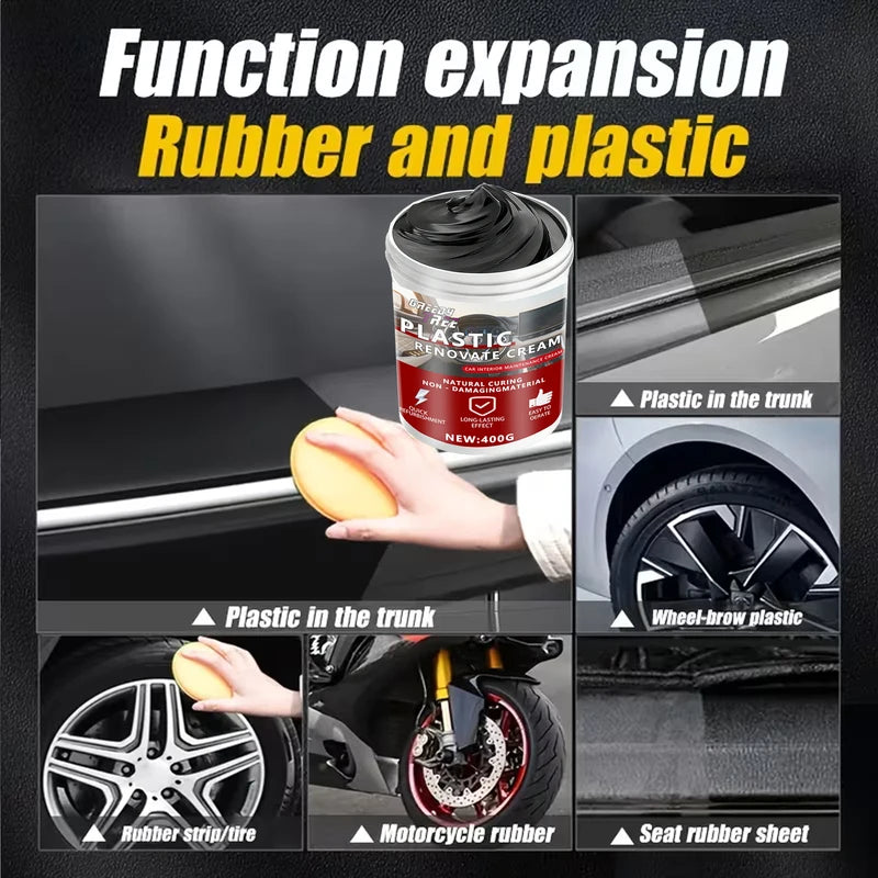 Plastic Car Interior Restorer Wax - Scratch Repair & Aging Prevention 400g