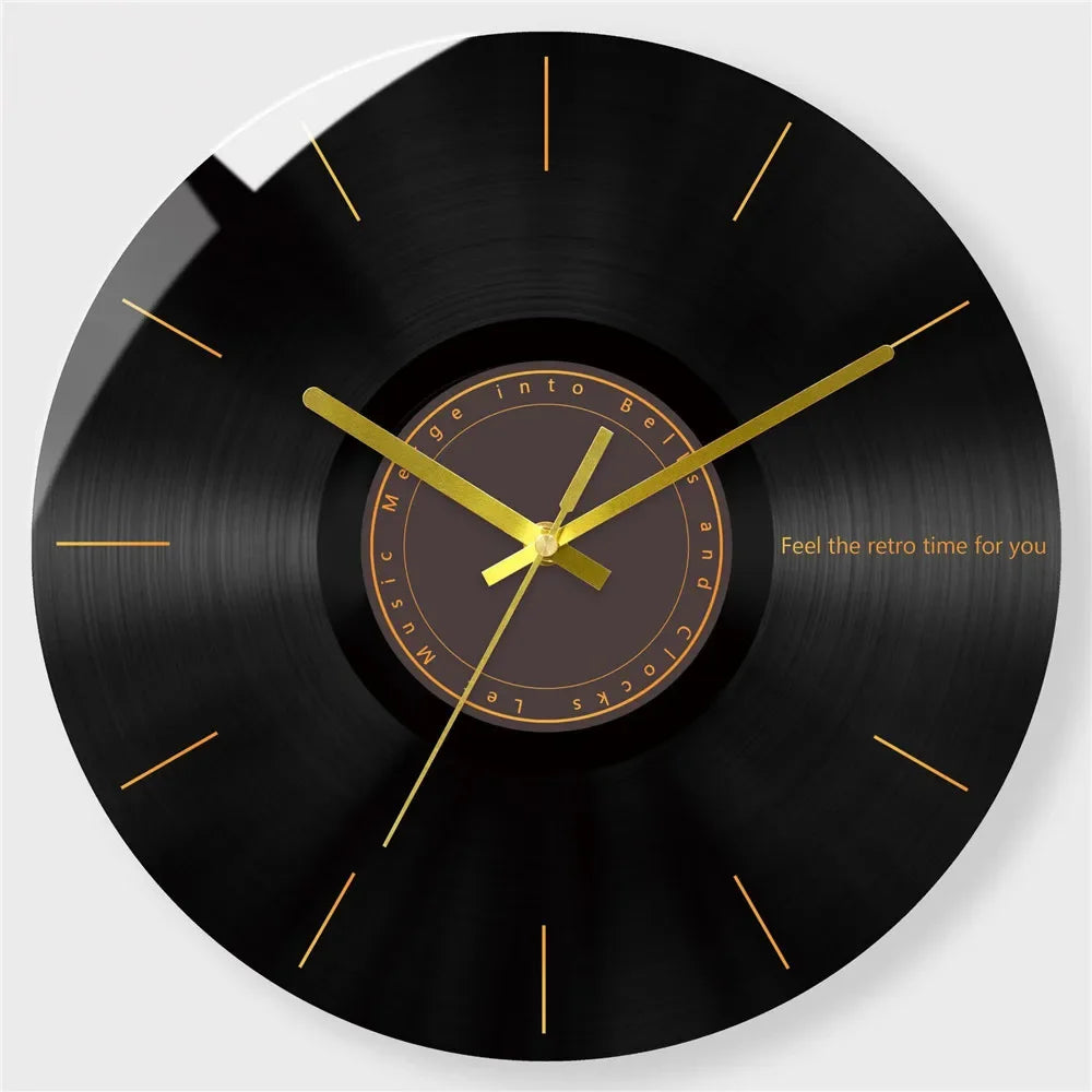 12-Inch Glass Wall Clock with Silent Sweep Movement - Modern Home Decor
