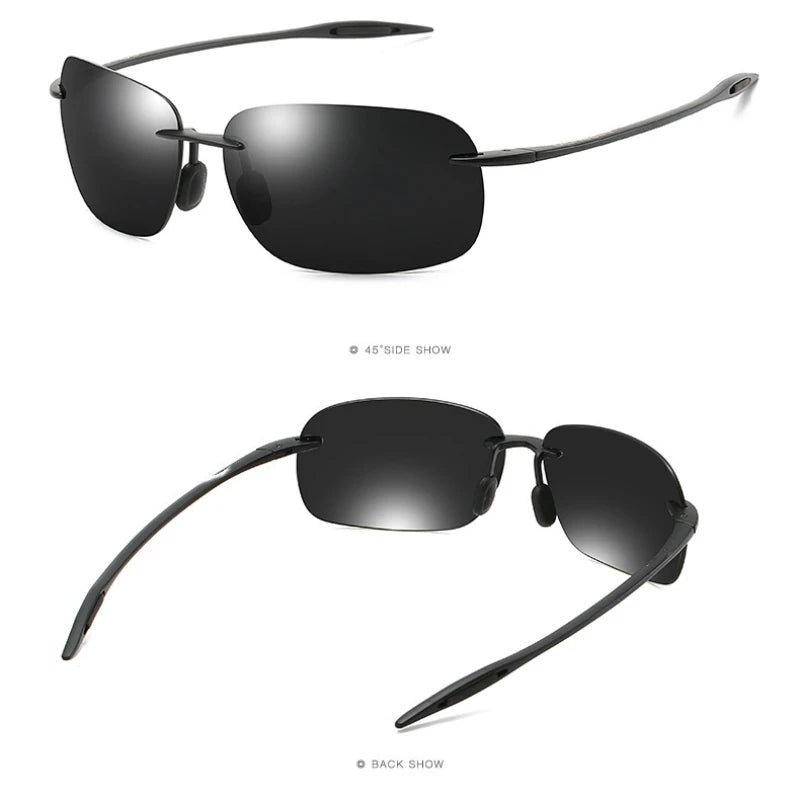 Ultra-Light Frameless Colorful Polarized Sunglasses for Men and Women UV400