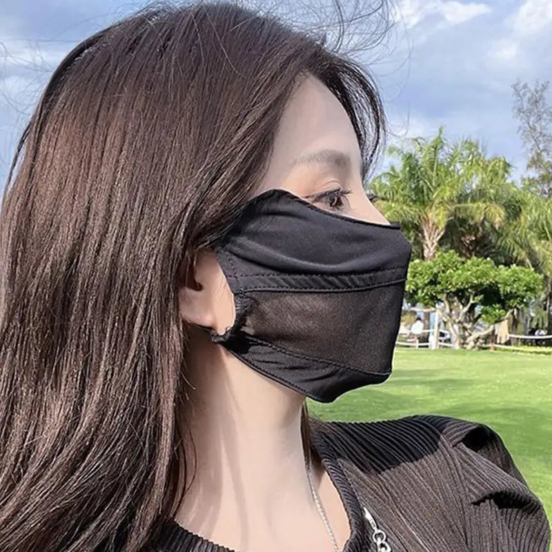 Breathable UV Protection Face Mask with Ice Silk Material for Women