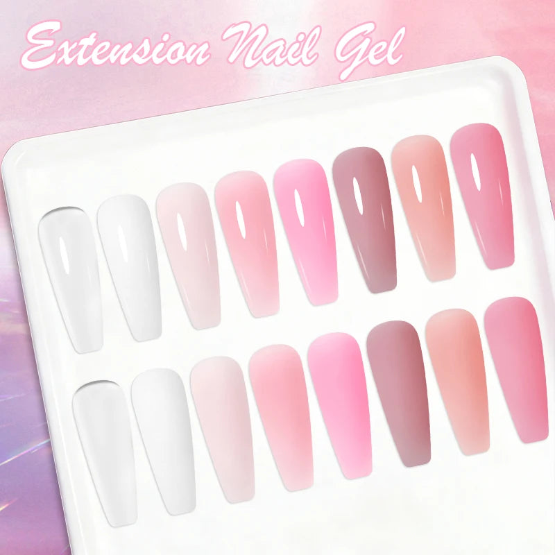 30ml Clear Pink Nude Nail Extension Gel Polish for Acrylic & UV Nails