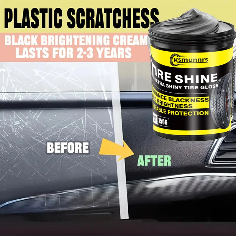 Heavy-Duty Car Plastic Renovator Wax - Scratch Repair & Protection for Bumpers and Interiors