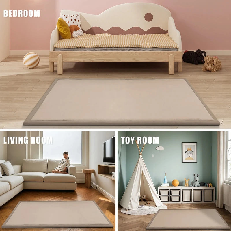 Large Baby Play Mat - Non-Slip Tatami Style Floor Rug for Crawling & Play