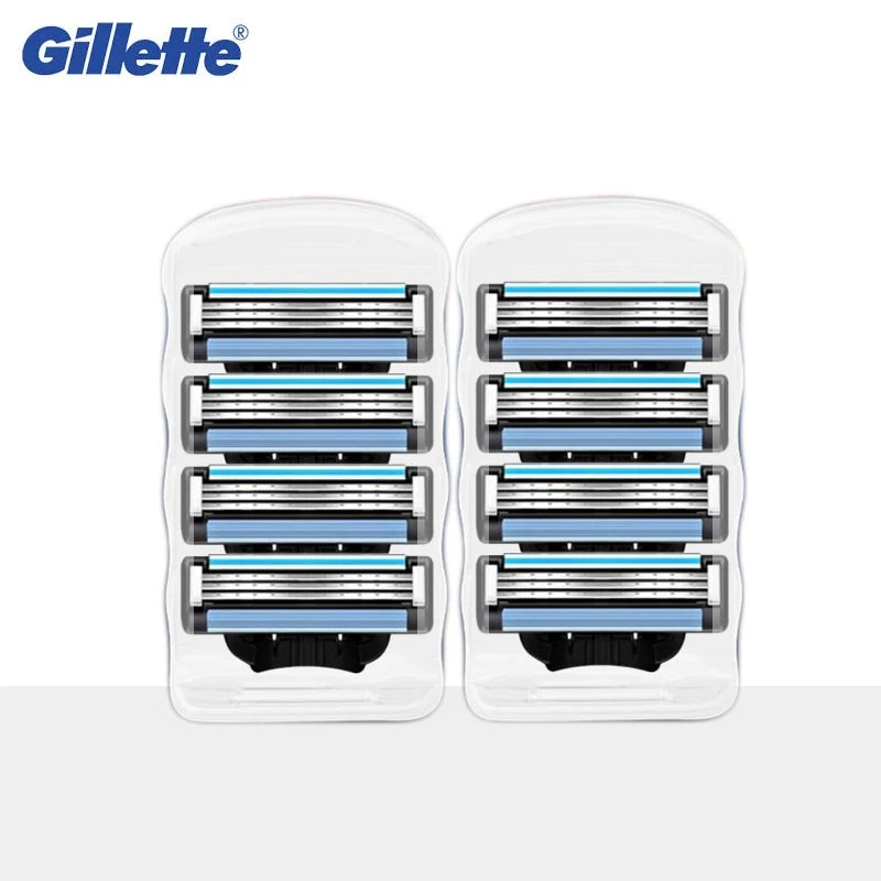 Men's Razor Blade Refills for Shaving - 3-Layer Lubrication, Fast Cutting