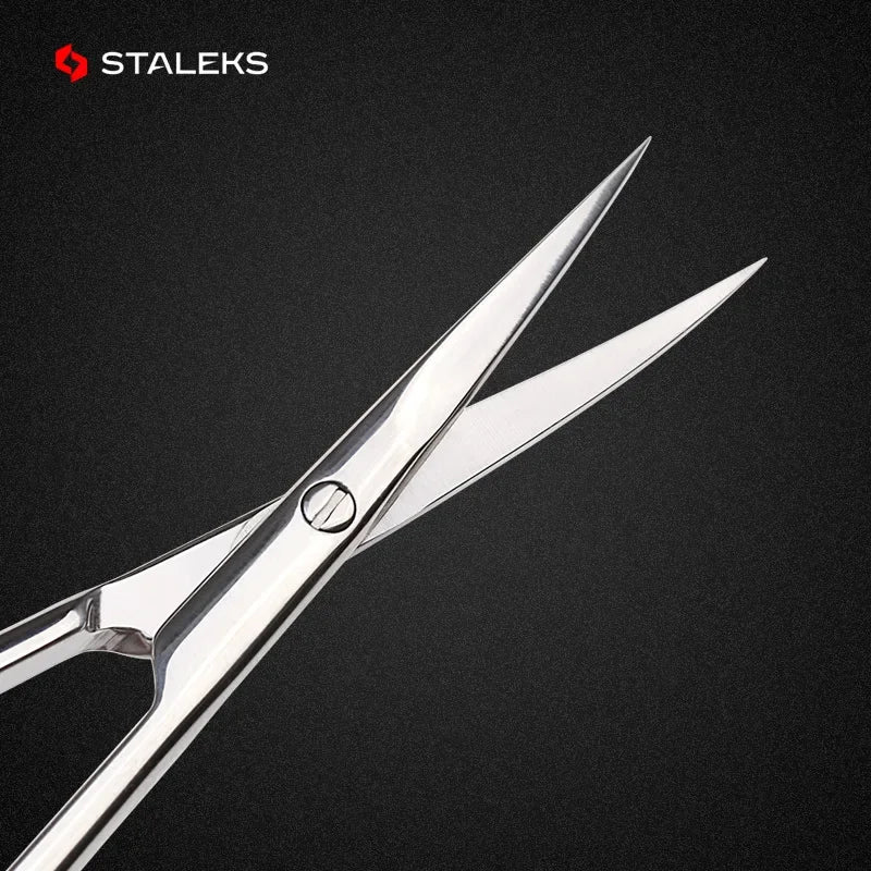 Stainless Steel Eyebrow and Nose Hair Trimming Scissors - Professional Makeup Tool
