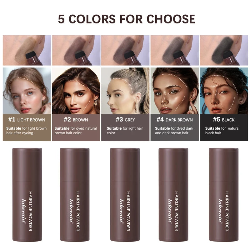 Waterproof Hairline Powder Root Cover Up for Natural Hair & Brow Enhancement - Multiple Colors