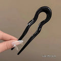 U-Shaped Hair Fork Hairpin Geometric Tortoiseshell Hair Accessories for Women and Girls