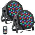 2PCS RGB LED Stage Par Light with DMX for Weddings DJ Parties