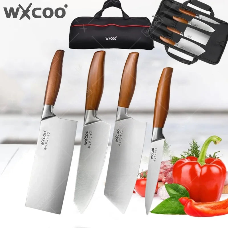 Japanese Chef's Knife - Stainless Steel Utility Kitchen Knife for Meat Fish & Vegetables